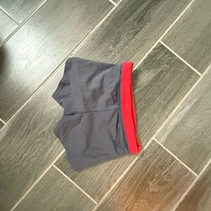 Gray and Red Jo+Jax Booty Shorts